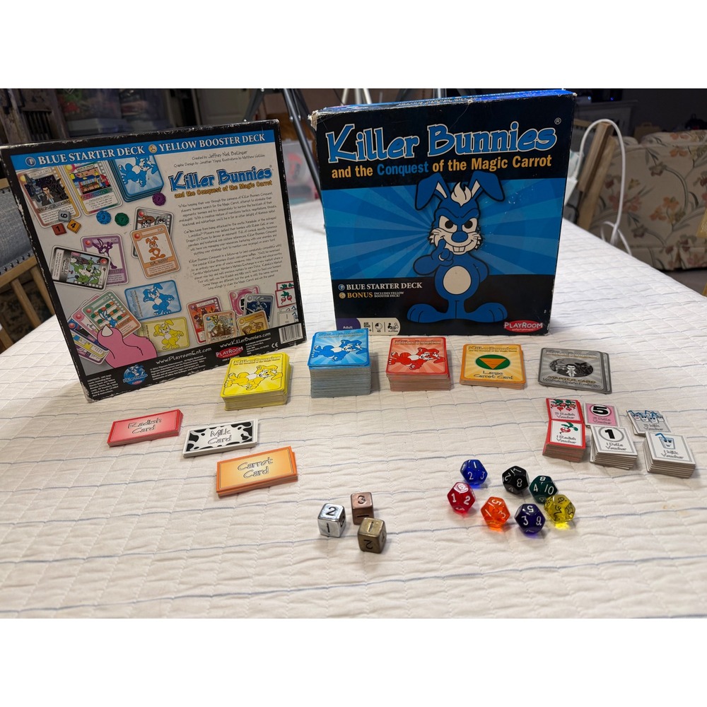 Killer Bunnies Conquest Magic‎ Carrot Game Missing 14 Cards No Rules